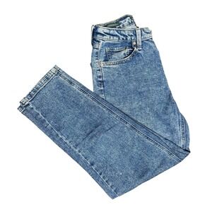 Wild Fable Super High Rise Tapered Jeans Acid Wash Blue Denim Women Size 2